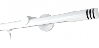 Karnisz pojedynczy standard Malibu białe Ø 19 w kolorze białym